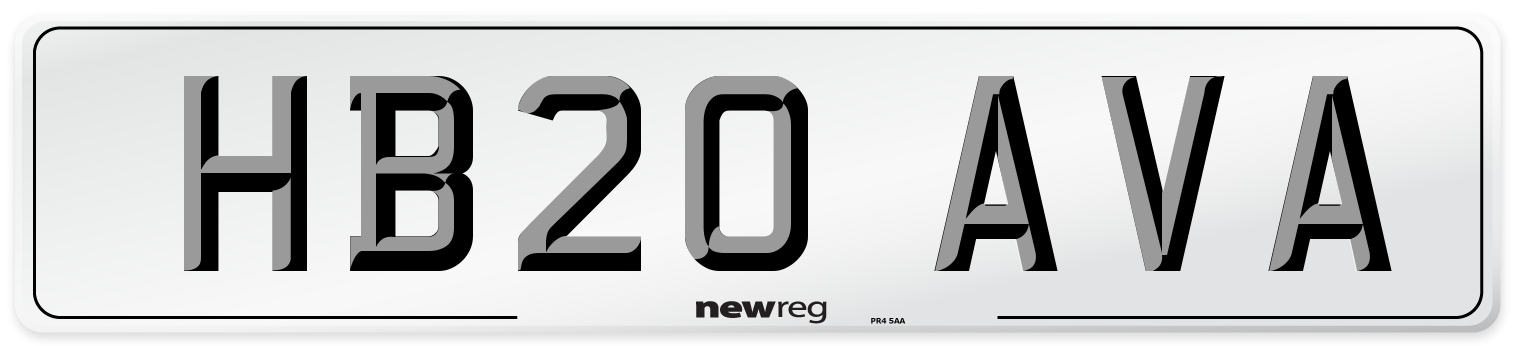 HB20 AVA Number Plate from New Reg